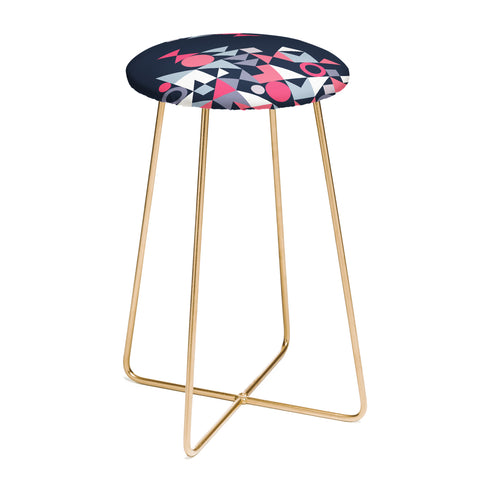 The Old Art Studio Modern Geometric 32 Counter Stool