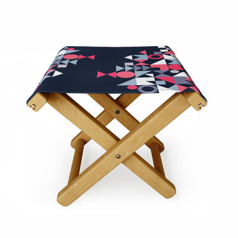 The Old Art Studio Modern Geometric 32 Folding Stool