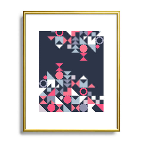 The Old Art Studio Modern Geometric 32 Metal Framed Art Print