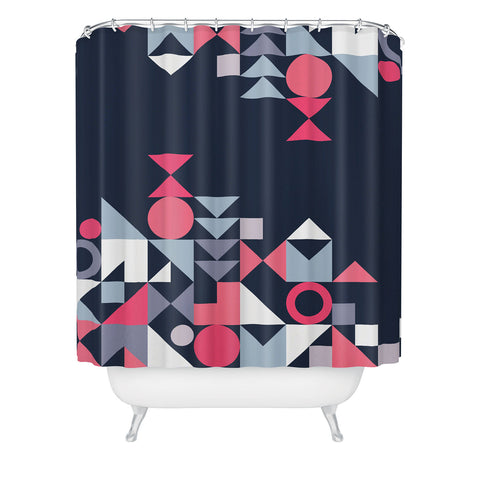 The Old Art Studio Modern Geometric 32 Shower Curtain