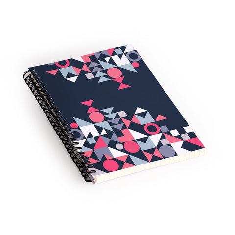 The Old Art Studio Modern Geometric 32 Spiral Notebook
