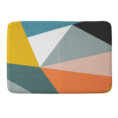 The Old Art Studio Modern Geometric 33 Memory Foam Bath Mat