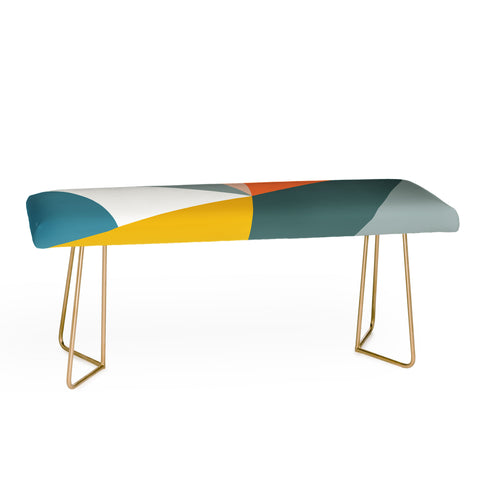 The Old Art Studio Modern Geometric 33 Bench