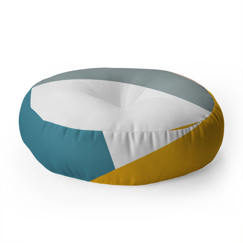 The Old Art Studio Modern Geometric 33 Floor Pillow Round