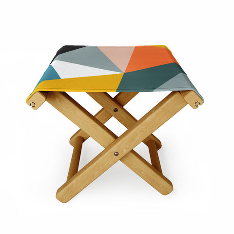 The Old Art Studio Modern Geometric 33 Folding Stool