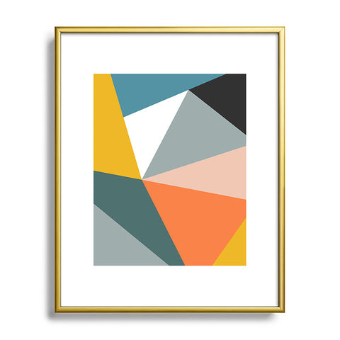 The Old Art Studio Modern Geometric 33 Metal Framed Art Print