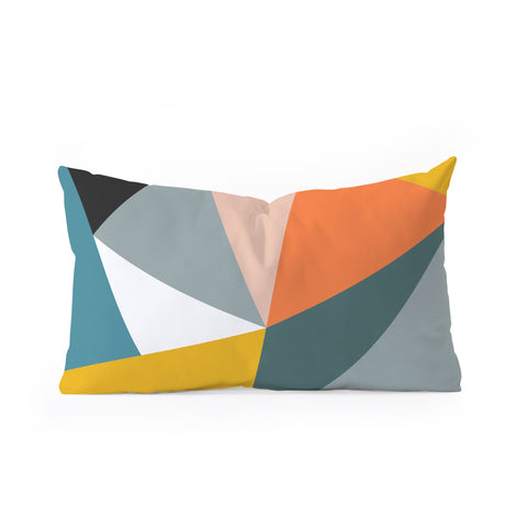The Old Art Studio Modern Geometric 33 Oblong Throw Pillow