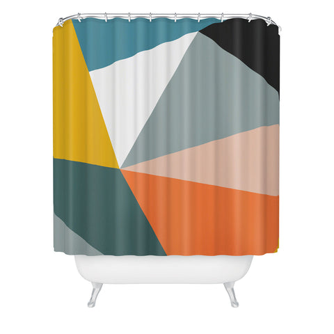 The Old Art Studio Modern Geometric 33 Shower Curtain