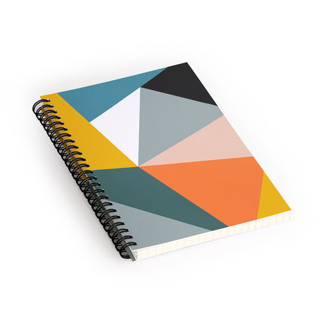 The Old Art Studio Modern Geometric 33 Spiral Notebook