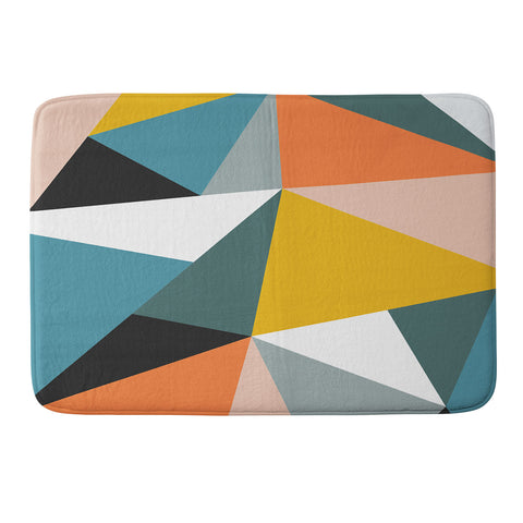 The Old Art Studio Modern Geometric 36 Memory Foam Bath Mat