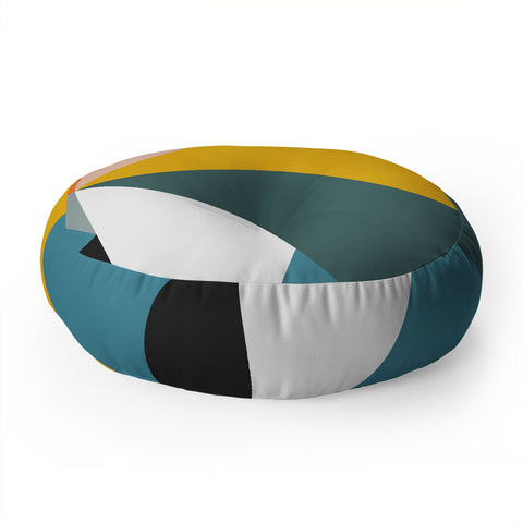 The Old Art Studio Modern Geometric 36 Floor Pillow Round