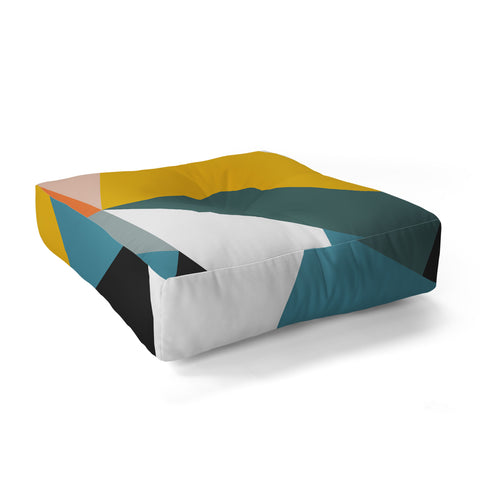 The Old Art Studio Modern Geometric 36 Floor Pillow Square