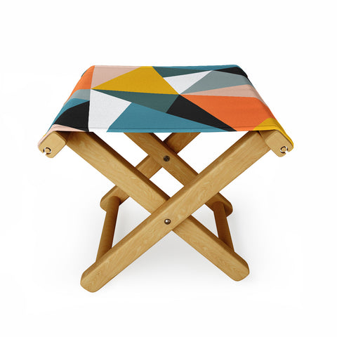 The Old Art Studio Modern Geometric 36 Folding Stool