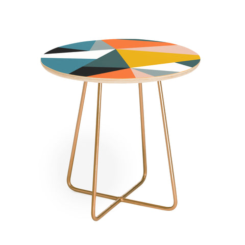 The Old Art Studio Modern Geometric 36 Round Side Table