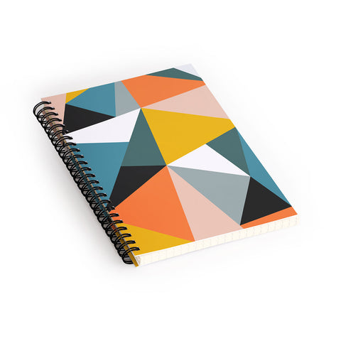 The Old Art Studio Modern Geometric 36 Spiral Notebook