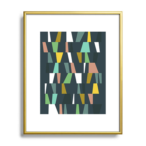 The Old Art Studio Modern Geometric 37 Metal Framed Art Print