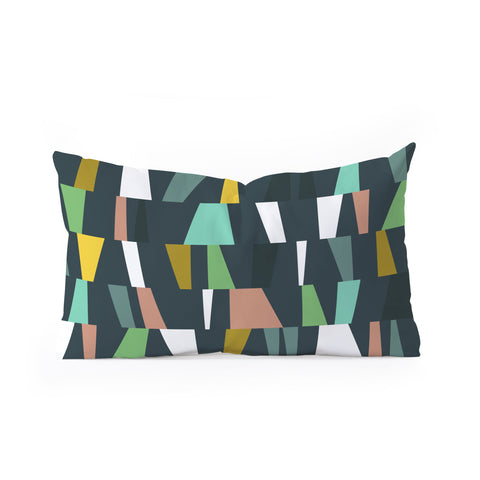 The Old Art Studio Modern Geometric 37 Oblong Throw Pillow