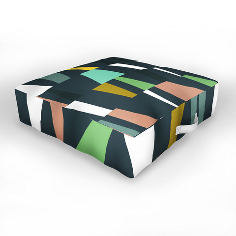 The Old Art Studio Modern Geometric 37 Outdoor Floor Cushion