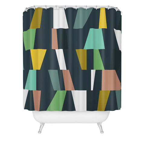 The Old Art Studio Modern Geometric 37 Shower Curtain