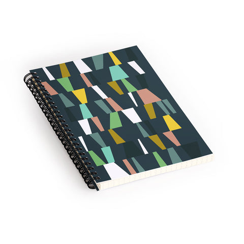 The Old Art Studio Modern Geometric 37 Spiral Notebook