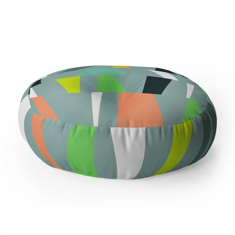 The Old Art Studio Modern Geometric 41 Floor Pillow Round