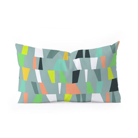 The Old Art Studio Modern Geometric 41 Oblong Throw Pillow