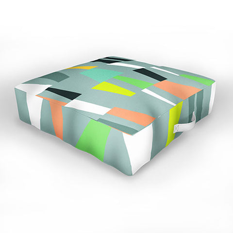 The Old Art Studio Modern Geometric 41 Outdoor Floor Cushion