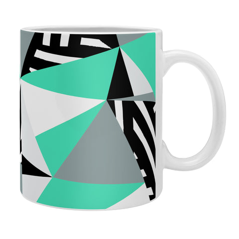 The Old Art Studio Modern Geometric 45 Mint Coffee Mug