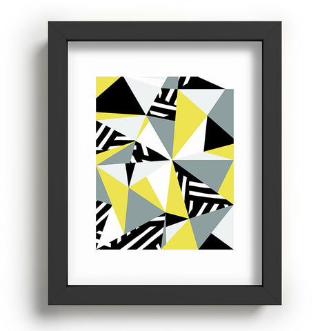 The Old Art Studio Modern Geometric 45 Yellow Recessed Framing Rectangle