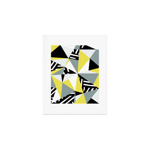 The Old Art Studio Modern Geometric 45 Yellow Art Print