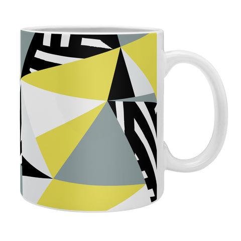 The Old Art Studio Modern Geometric 45 Yellow Coffee Mug