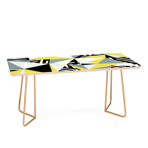 The Old Art Studio Modern Geometric 45 Yellow Coffee Table