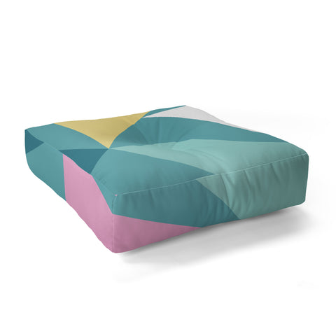 The Old Art Studio Modern Geometric 48 Floor Pillow Square