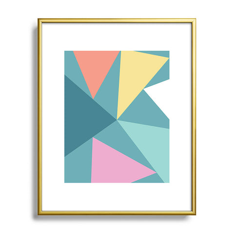 The Old Art Studio Modern Geometric 48 Metal Framed Art Print