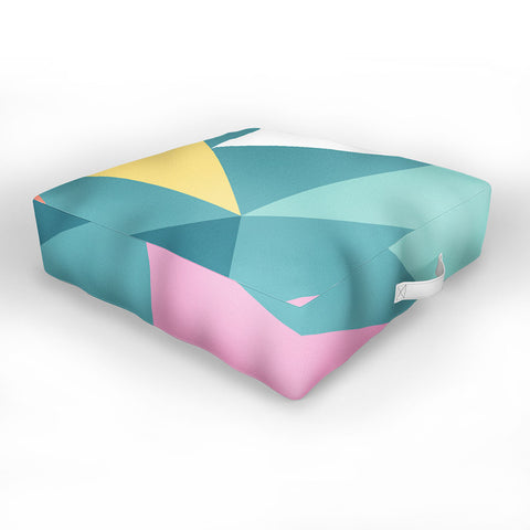 The Old Art Studio Modern Geometric 48 Outdoor Floor Cushion