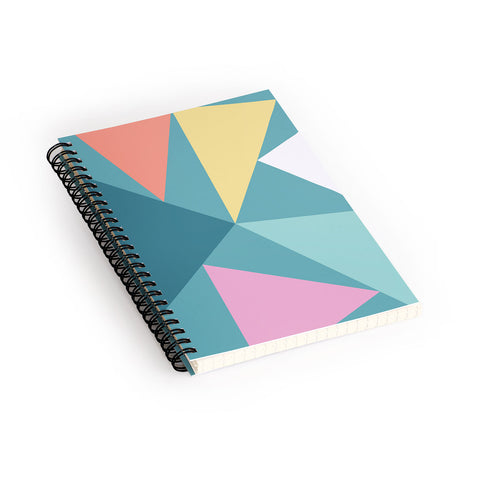 The Old Art Studio Modern Geometric 48 Spiral Notebook