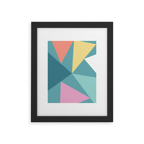 The Old Art Studio Modern Geometric 48 Framed Art Print