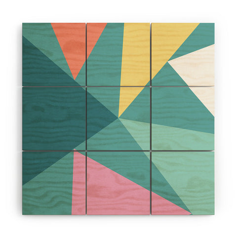 The Old Art Studio Modern Geometric 48 Wood Wall Mural