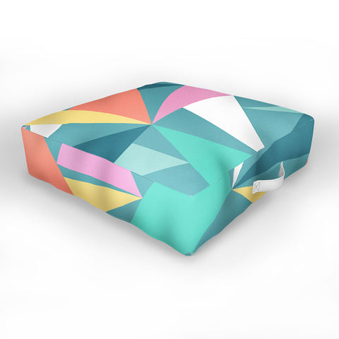 The Old Art Studio Modern Geometric 49 Outdoor Floor Cushion