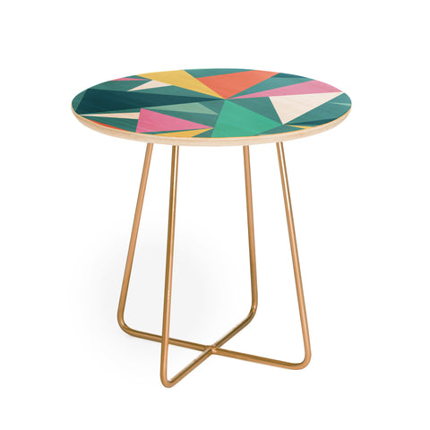 The Old Art Studio Modern Geometric 49 Round Side Table