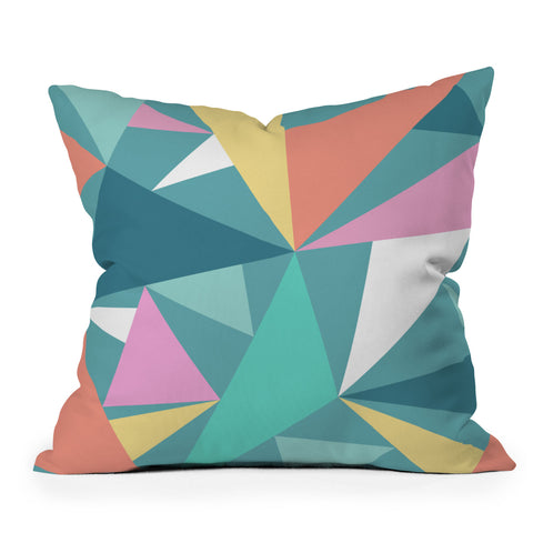 The Old Art Studio Modern Geometric 49 Throw Pillow