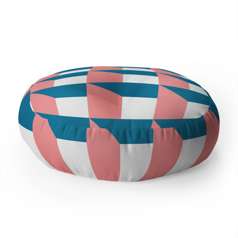 The Old Art Studio Modern Geometric 50 Floor Pillow Round