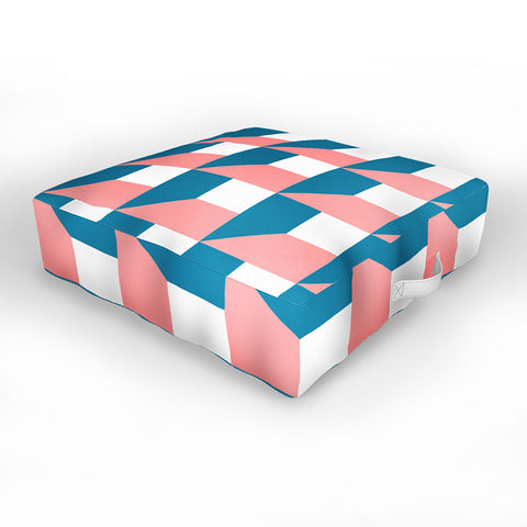 The Old Art Studio Modern Geometric 50 Outdoor Floor Cushion