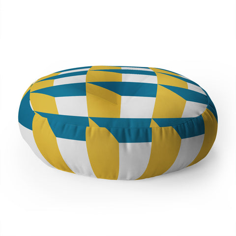 The Old Art Studio Modern Geometric 51 Floor Pillow Round