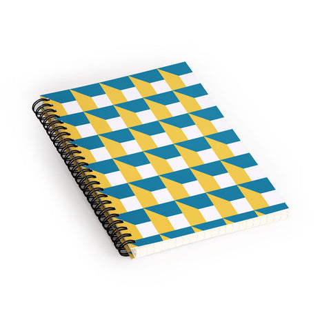The Old Art Studio Modern Geometric 51 Spiral Notebook