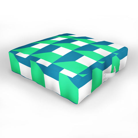 The Old Art Studio Modern Geometric 52 Outdoor Floor Cushion