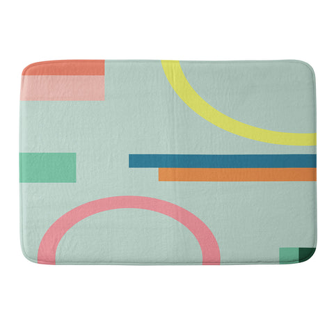 The Old Art Studio Modern Geometric 71 Memory Foam Bath Mat