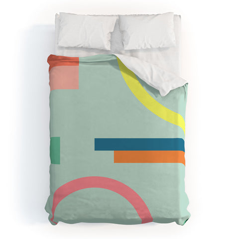 The Old Art Studio Modern Geometric 71 Duvet Cover