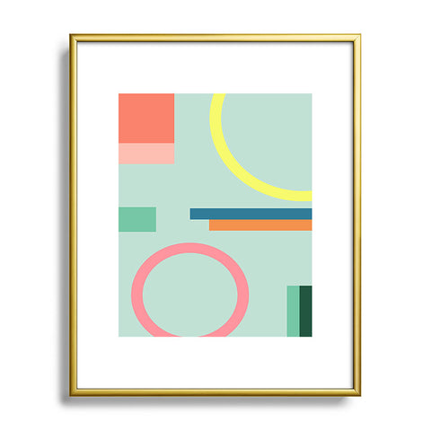 The Old Art Studio Modern Geometric 71 Metal Framed Art Print
