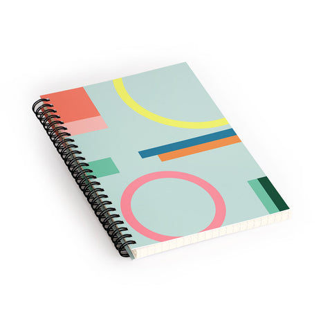 The Old Art Studio Modern Geometric 71 Spiral Notebook